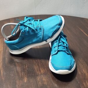 Teva Wander Lace Up Sneaker Women's 7.5 Blue Canvas Active Outdoor Hiking Shoes